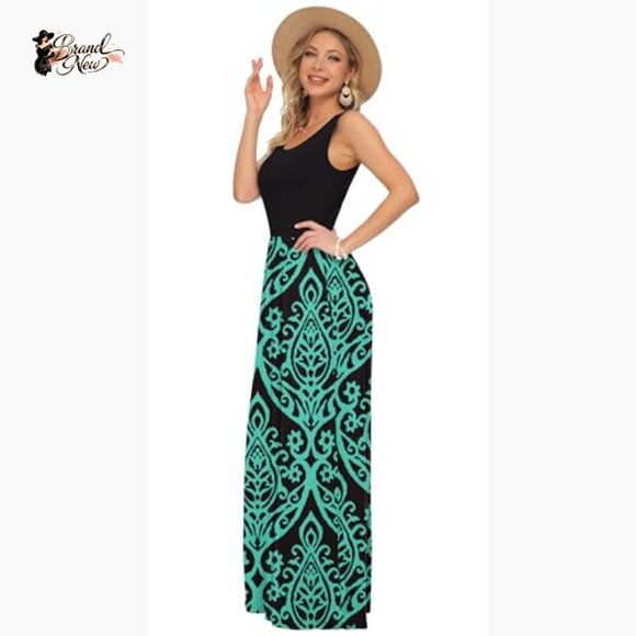 Polyester Spandex Sleeveless Wrap Maxi Dress Casual Maternity - Picture 4 of 7